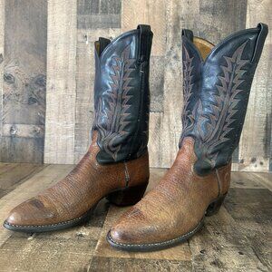 Tony Lama Vintage Bullhide Western Cowboy Boots Mens 9.5 D